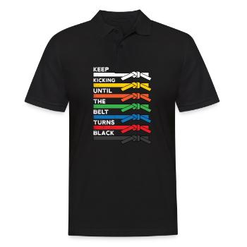 Chemise de rang de ceinture de taekwondo cool - cadeau d'arts martiaux - Polo Homme - noir - Devant - Kai (181cm)