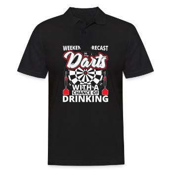 Dartboard - darts - Men's Polo Shirt - black - Front - Kai (181cm)