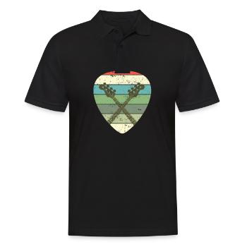 Vintage Bass Guitar Bassist And Bass Player - Polo Homme - noir - Devant - Kai (181cm)