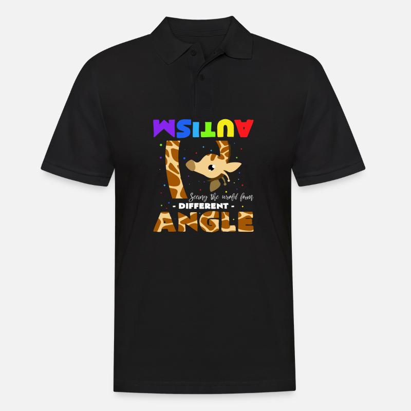 Autismus Giraffe - Männer Poloshirt - Schwarz