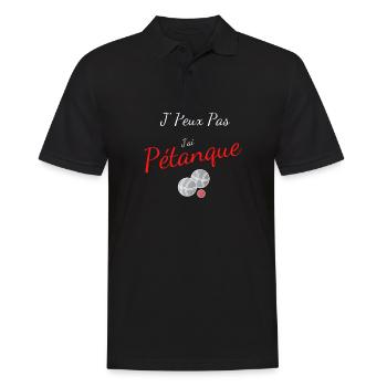je peux pas j ai Pétanque - Polo Homme - noir - Devant - Kai (181cm)