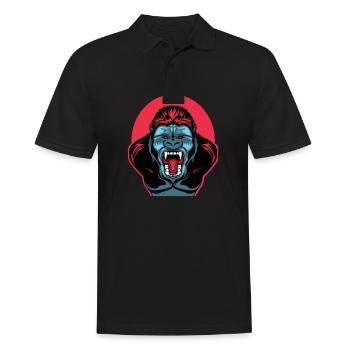 Wild gorilla - Men's Polo Shirt - black - Front - Kai (181cm)