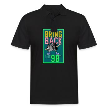 90s 90s costume 90s outfit 90s mode - Polo Homme - noir - Devant - Kai (181cm)
