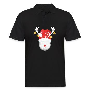 Weihnachts-Volleyball - Süße Volleyballspielerin S - Männer Poloshirt - Schwarz - Vorne - Kai (181cm)