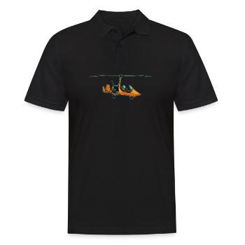 Tragschrauber Gyrocopter Gyrokopter 0082 - Männer Poloshirt - Schwarz - Vorne - Kai (181cm)