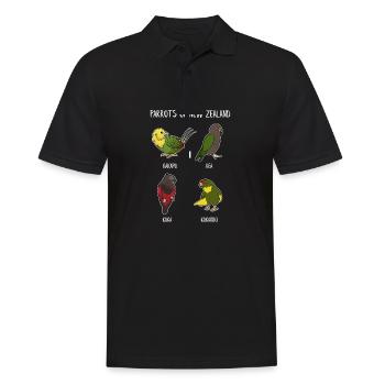 Geschenk für Neusseeland Vögel Liebhaber Kea - Männer Poloshirt - Schwarz - Vorne - Kai (181cm)