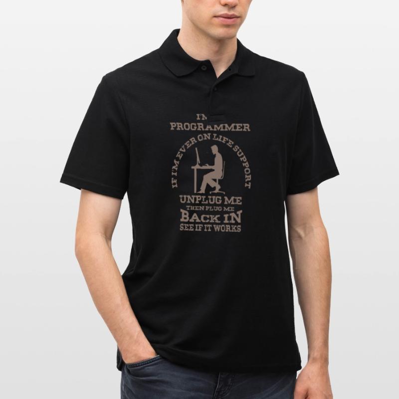 I'm a programmer - funny computer program Men's Polo Shirt