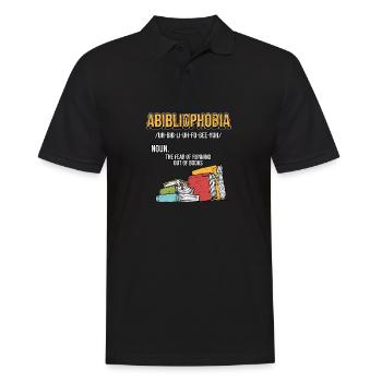 Ver de bibliothèque Drôle Geek Geek lecteur bibliothèque - Polo Homme - noir - Devant - Kai (181cm)