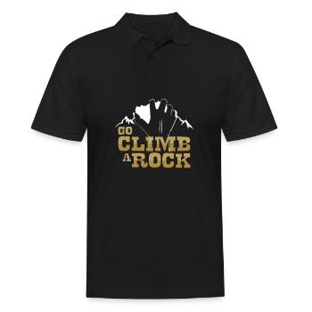 Bergsteigen - Männer Poloshirt - Schwarz - Vorne - Kai (181cm)