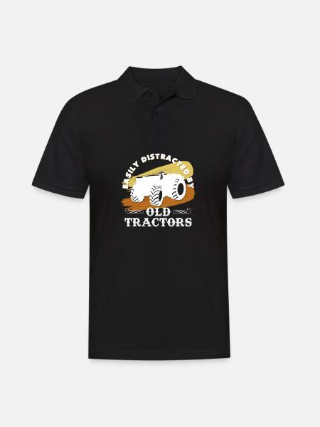 Oldtimer Traktoren - Männer Poloshirt - Schwarz