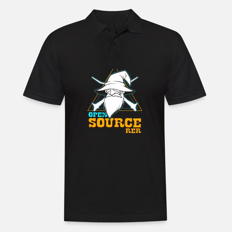 Open Source - Männer Poloshirt - Schwarz