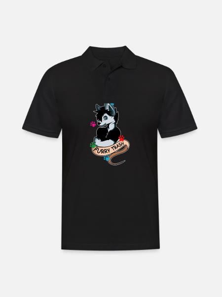 Furry Trash Hundebesitzer Geschenk - Männer Poloshirt - Schwarz