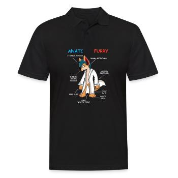 Cadeau de propriétaire de fourrure d'animal à fourrure anatomie - Polo Homme - noir - Devant - Kai (181cm)