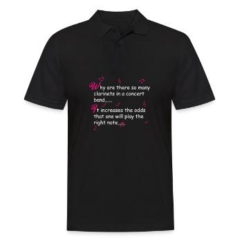 Klarinette Witz Clarinet Geschenk - Männer Poloshirt - Schwarz - Vorne - Kai (181cm)