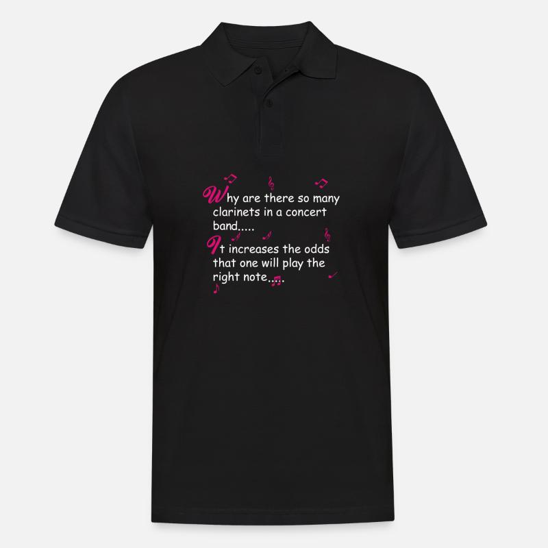 Klarinette Witz Clarinet Geschenk - Männer Poloshirt - Schwarz