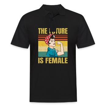 Strong Woman - Féminisme - Polo Homme - noir - Devant - Kai (181cm)