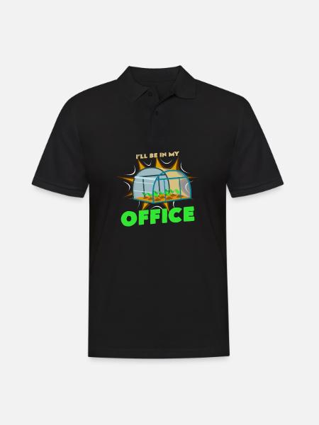 Ich bin im Büro - Männer Poloshirt - Schwarz