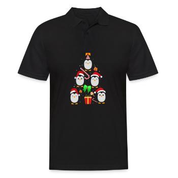 Penguin fir tree - Men's Polo Shirt - black - Front - Kai (181cm)