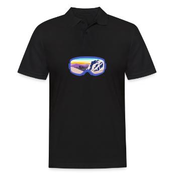 Ski Brille Snowboard Apres Ski Skifahrer Skifahren - Männer Poloshirt - Schwarz - Vorne - Kai (181cm)