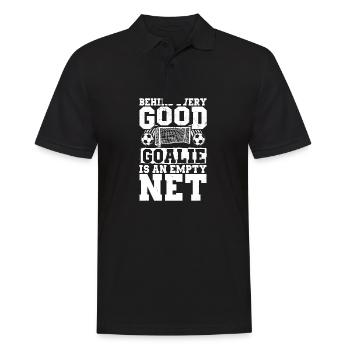 Behind Every Good Goalie Is An Empty Net Football - Polo Homme - noir - Devant - Kai (181cm)