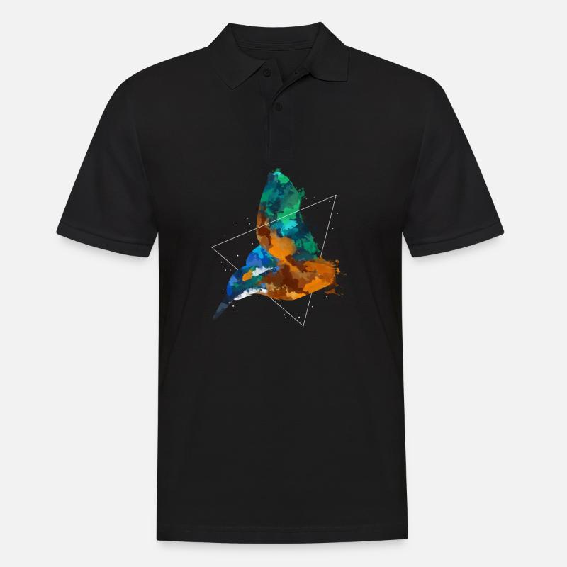 Eisvogel - Männer Poloshirt - Schwarz