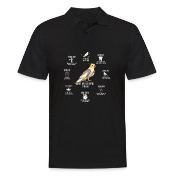 What my Cockatiel can do Cockatiel Gift - Men's Polo Shirt - black - Front - Kai (181cm)