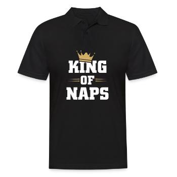 King of Naps Funny Sleeping Napping Mens Gift - Men's Polo Shirt - black - Front - Kai (181cm)