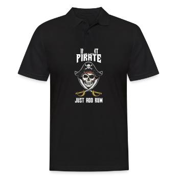 Pirate Pirate Kids Costume Pirate Anniversaire Pirate - Polo Homme - noir - Devant - Kai (181cm)