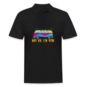 Ma vie dans le van - Polo Homme - noir - Devant - Kai (181cm)