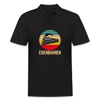Eisenbahner Lokführer Retro Eisenbahn Zug Schaffne - Männer Poloshirt - Schwarz - Vorne - Kai (181cm)