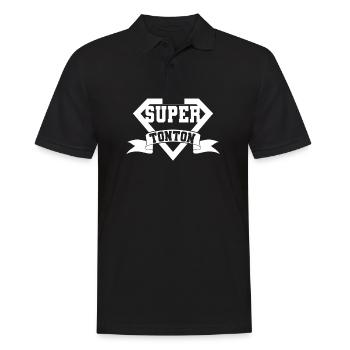 Super Tonton Oncle meilleur tonton, cadeau tonton - Polo Homme - noir - Devant - Kai (181cm)