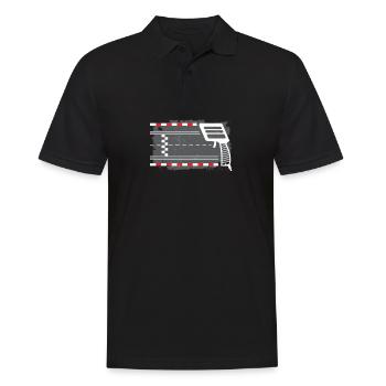 Slotcar Autorennbahn - Männer Poloshirt - Schwarz - Vorne - Kai (181cm)