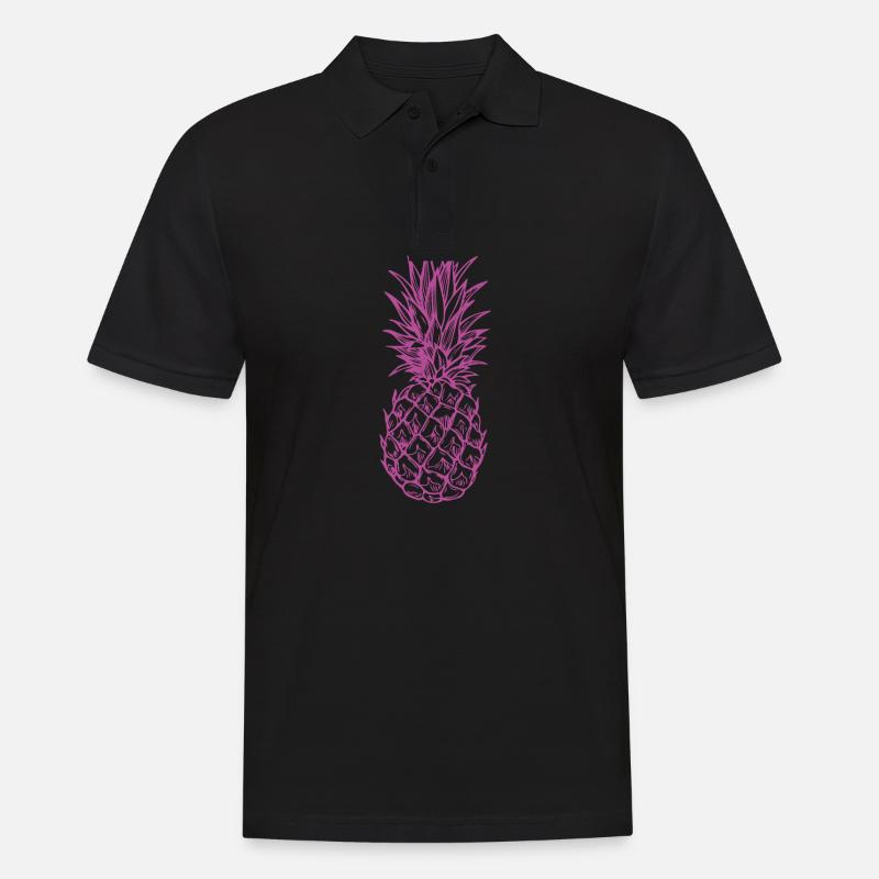 Pineapple - Männer Poloshirt - Schwarz