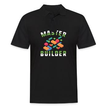 Master Builder Building Blocks Toy Bricks Gift - Männer Poloshirt - Schwarz - Vorne - Kai (181cm)