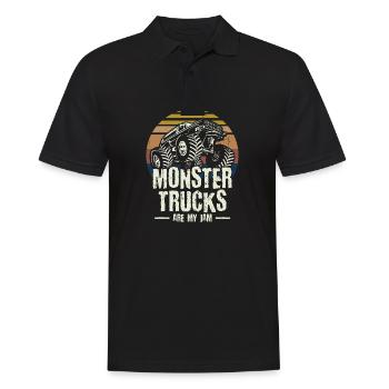 Monster Trucks Are My Jam Racing USA Retro Vintage - Männer Poloshirt - Schwarz - Vorne - Kai (181cm)