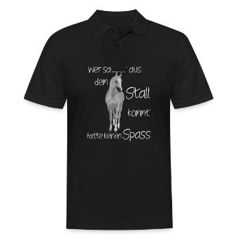 reiten Pferd Liebe Reiterin Pferde Pferdesprüche - Männer Poloshirt - Schwarz - Vorne - Kai (181cm)