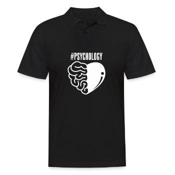 Psychology - Men's Polo Shirt - black - Front - Kai (181cm)