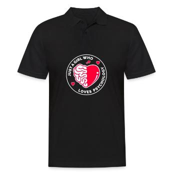 Juste une fille qui aime la psychologie - Polo Homme - noir - Devant - Kai (181cm)