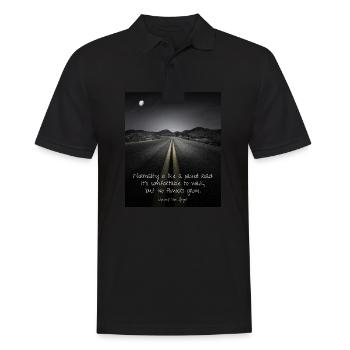 Vincent Van Gogh - Normalität ist wie eine asphaltierte Straße - Männer Poloshirt - Schwarz - Vorne - Kai (181cm)