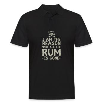 I Am Reason Why All The Rum Is Gone Gift Pirate - Men's Polo Shirt - black - Front - Kai (181cm)