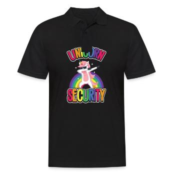 Sécurité de la licorne - Polo Homme - noir - Devant - Kai (181cm)