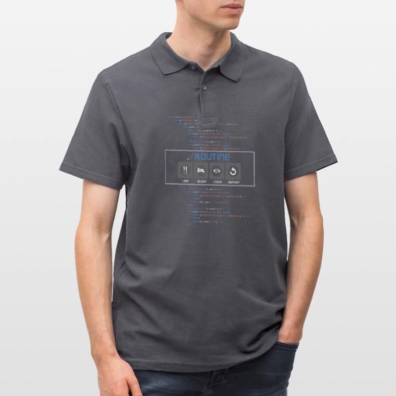 Eat, Sleep, Code, Repeat, A Developer Routine Men's Polo Shirt