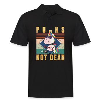 Punk's Not Dead - Punk Rock - Vintage - Polo Homme - noir - Devant - Kai (181cm)