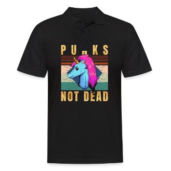Punk's Not Dead - Punk Rock - Vintage - Polo Homme - noir - Devant - Kai (181cm)