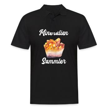 Mineralien Steine Geologie Sammler Mineral Geologe - Männer Poloshirt - Schwarz - Vorne - Kai (181cm)