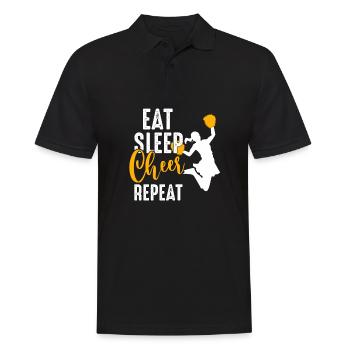 Eat Sleep Cheer Repeat - Sweet cheerleading dance - Men's Polo Shirt - black - Front - Kai (181cm)
