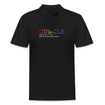 Guncle Definition Gay Pride Funny Gift for Gay - Polo Homme - noir - Devant - Kai (181cm)