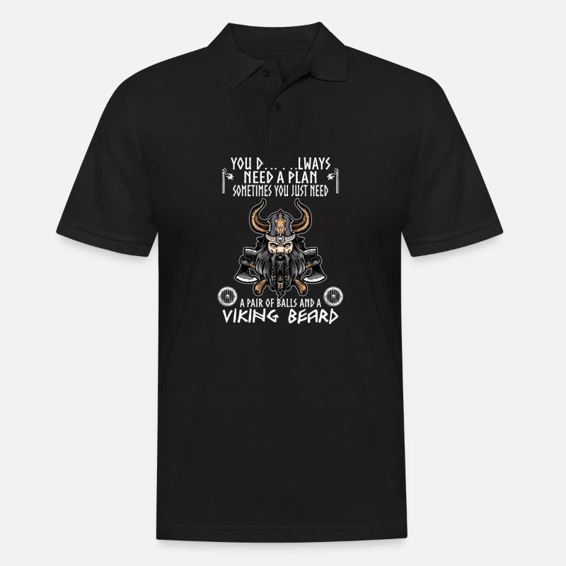 wikinger - Männer Poloshirt - Schwarz