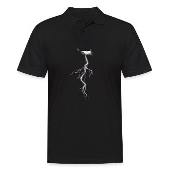 Lighting Gift Idea Lightning Bolt Graphic - Männer Poloshirt - Schwarz - Vorne - Kai (181cm)