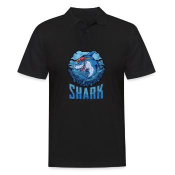 Aileron de requin requin requin de mer aileron de mer - Polo Homme - noir - Devant - Kai (181cm)